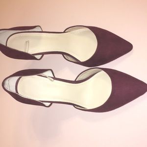 Burgundy kitten heel